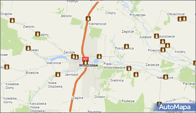 mapa Laskowa gmina Wodzisław, Laskowa gmina Wodzisław na mapie Targeo