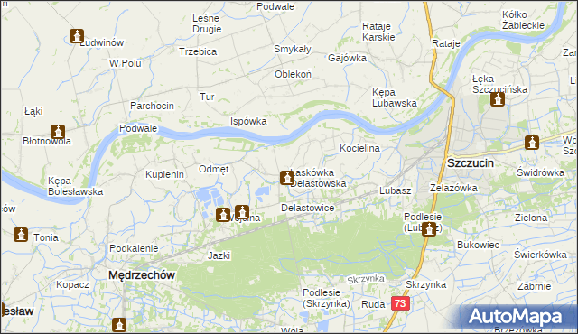 mapa Laskówka Delastowska, Laskówka Delastowska na mapie Targeo