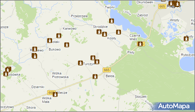 mapa Łazarze, Łazarze na mapie Targeo