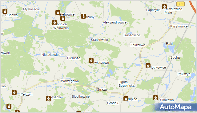 mapa Łazarzowice, Łazarzowice na mapie Targeo