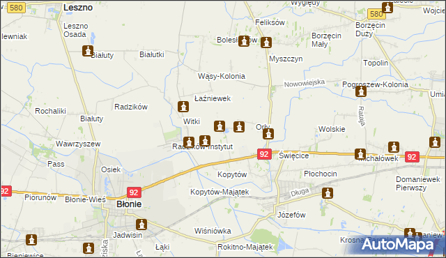 mapa Łaźniew, Łaźniew na mapie Targeo