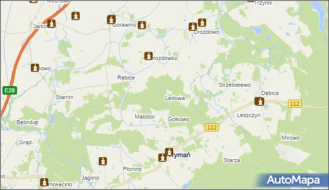 mapa Lędowa, Lędowa na mapie Targeo