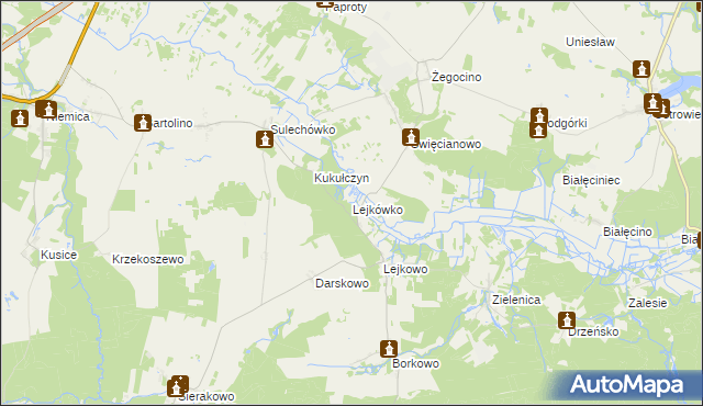 mapa Lejkówko, Lejkówko na mapie Targeo