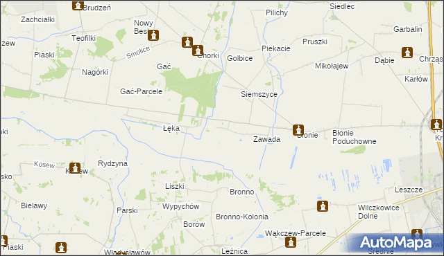 mapa Łęka-Kolonia, Łęka-Kolonia na mapie Targeo