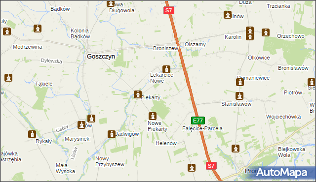 mapa Lekarcice, Lekarcice na mapie Targeo