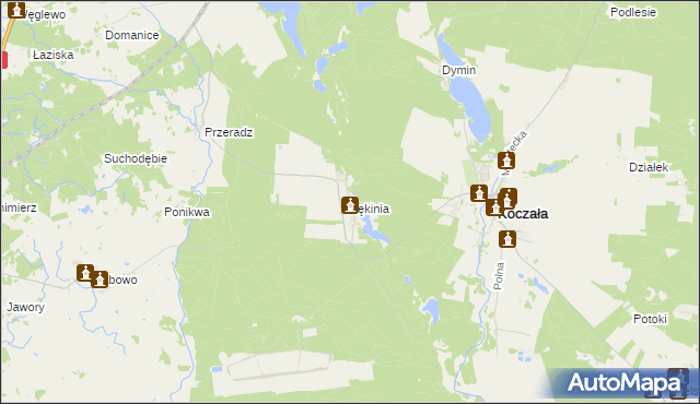 mapa Łękinia, Łękinia na mapie Targeo