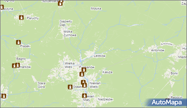 mapa Lelitków, Lelitków na mapie Targeo