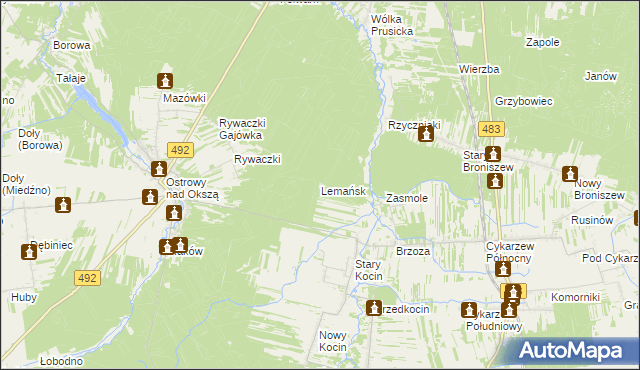 mapa Lemańsk, Lemańsk na mapie Targeo