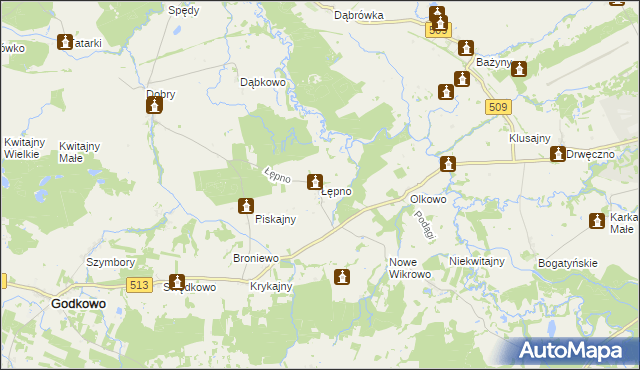 mapa Łępno, Łępno na mapie Targeo