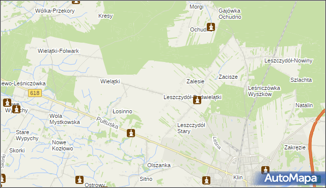 mapa Leszczydół-Podwielątki, Leszczydół-Podwielątki na mapie Targeo