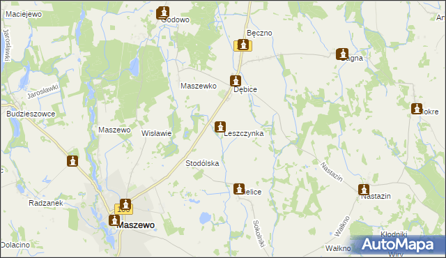 mapa Leszczynka, Leszczynka na mapie Targeo