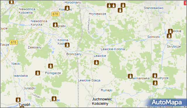 mapa Lewickie, Lewickie na mapie Targeo