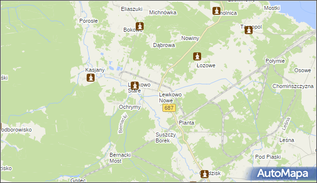 mapa Lewkowo Nowe, Lewkowo Nowe na mapie Targeo