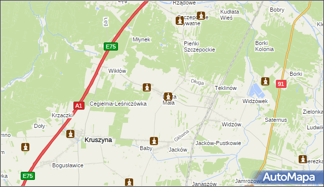 mapa Lgota Mała, Lgota Mała na mapie Targeo