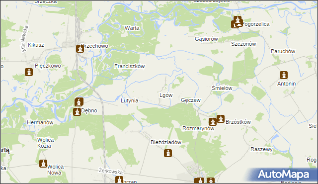 mapa Lgów, Lgów na mapie Targeo