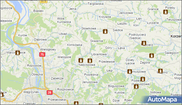 mapa Librantowa, Librantowa na mapie Targeo