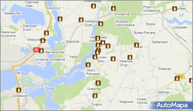 mapa Licheń Stary, Licheń Stary na mapie Targeo