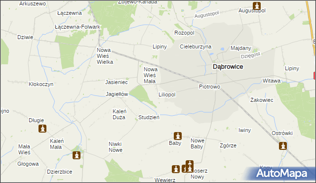 mapa Liliopol, Liliopol na mapie Targeo