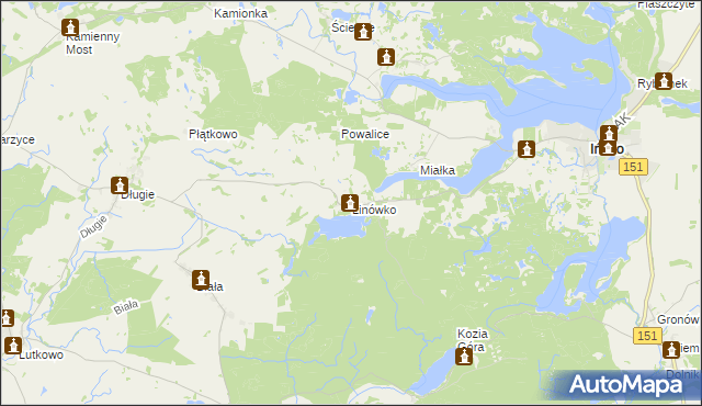 mapa Linówko, Linówko na mapie Targeo