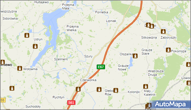 mapa Lipowo gmina Szypliszki, Lipowo gmina Szypliszki na mapie Targeo