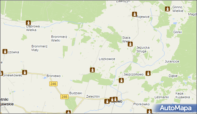 mapa Liszkowice, Liszkowice na mapie Targeo