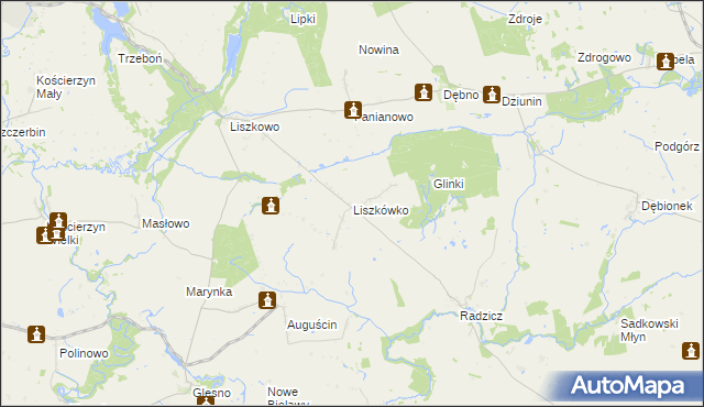 mapa Liszkówko, Liszkówko na mapie Targeo