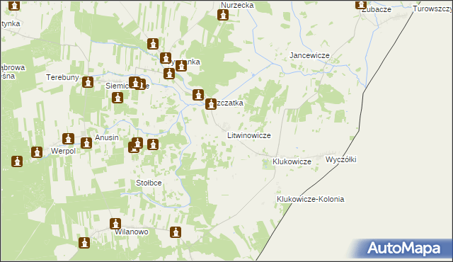 mapa Litwinowicze, Litwinowicze na mapie Targeo