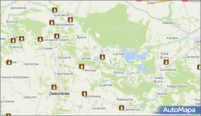 mapa Łochów Nowy, Łochów Nowy na mapie Targeo