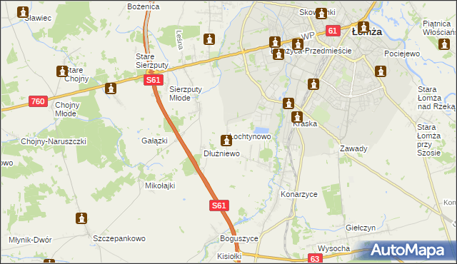 mapa Łochtynowo, Łochtynowo na mapie Targeo