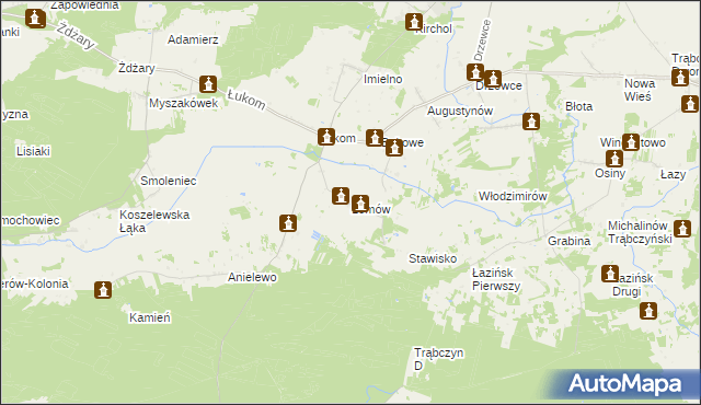 mapa Łomów, Łomów na mapie Targeo