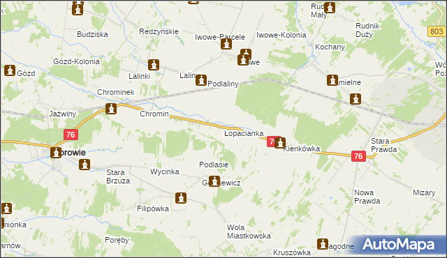 mapa Łopacianka, Łopacianka na mapie Targeo