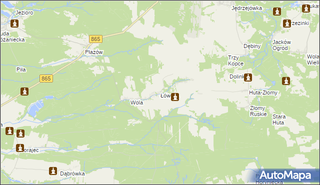 mapa Łówcza, Łówcza na mapie Targeo