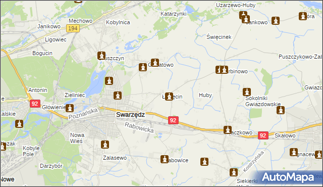 mapa Łowęcin, Łowęcin na mapie Targeo