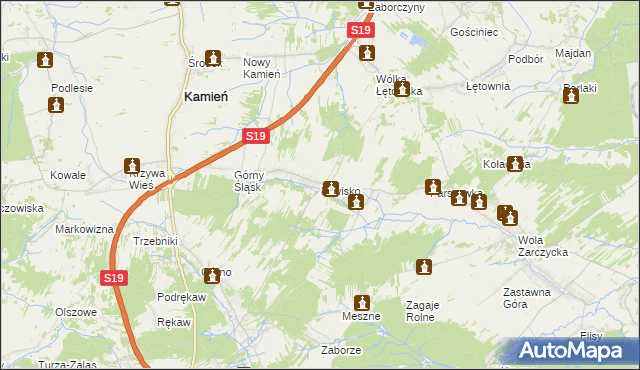 mapa Łowisko, Łowisko na mapie Targeo