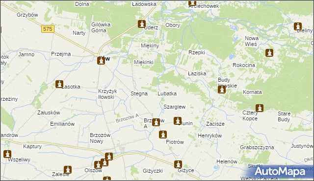 mapa Lubatka, Lubatka na mapie Targeo