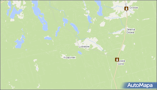 mapa Lubiatów gmina Drezdenko, Lubiatów gmina Drezdenko na mapie Targeo