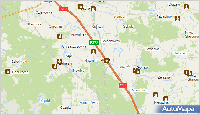 mapa Lubice, Lubice na mapie Targeo