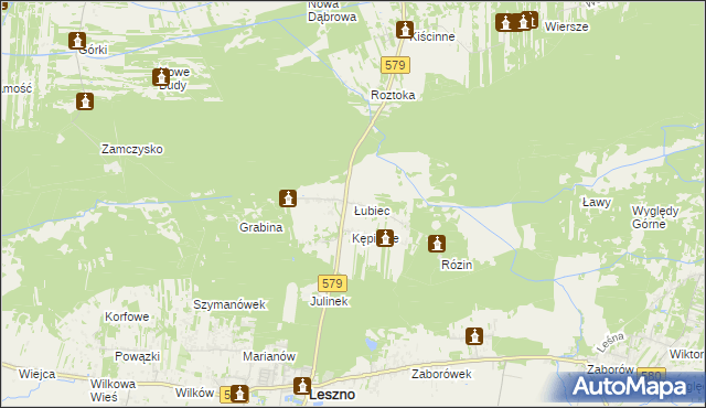 mapa Łubiec, Łubiec na mapie Targeo