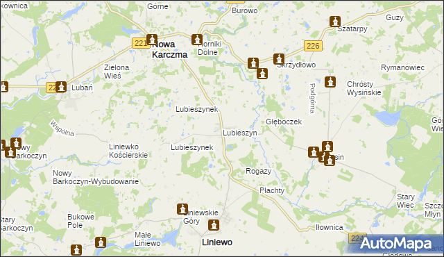 mapa Lubieszyn, Lubieszyn na mapie Targeo