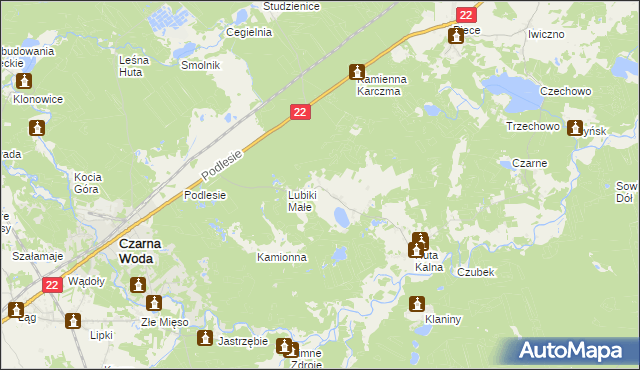 mapa Lubiki, Lubiki na mapie Targeo