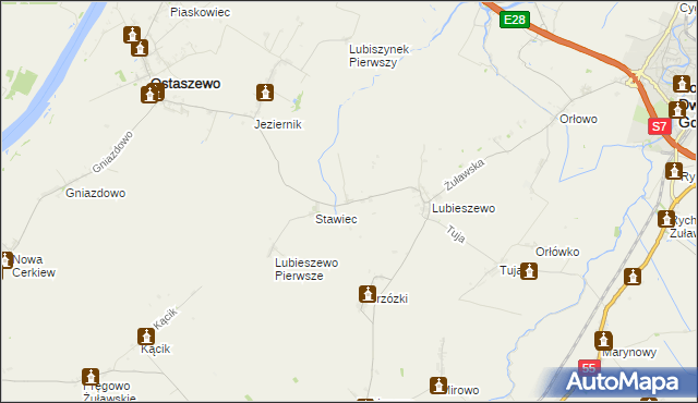 mapa Lubiszynek Drugi, Lubiszynek Drugi na mapie Targeo