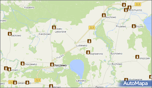 mapa Lublewko, Lublewko na mapie Targeo