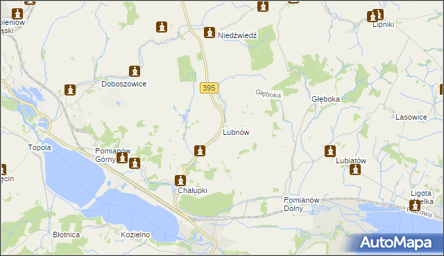 mapa Lubnów gmina Ziębice, Lubnów gmina Ziębice na mapie Targeo