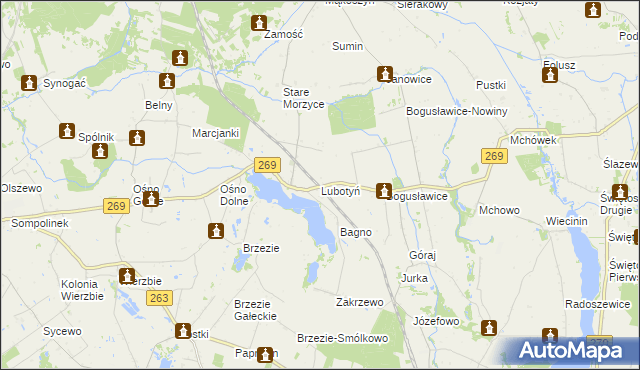 mapa Lubotyń gmina Babiak, Lubotyń gmina Babiak na mapie Targeo