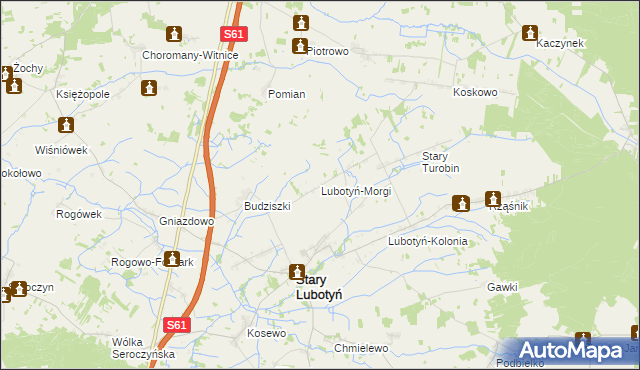 mapa Lubotyń-Morgi, Lubotyń-Morgi na mapie Targeo