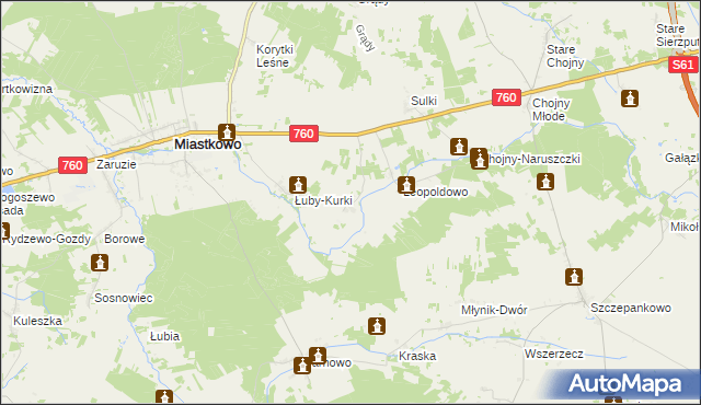 mapa Łuby-Kiertany, Łuby-Kiertany na mapie Targeo