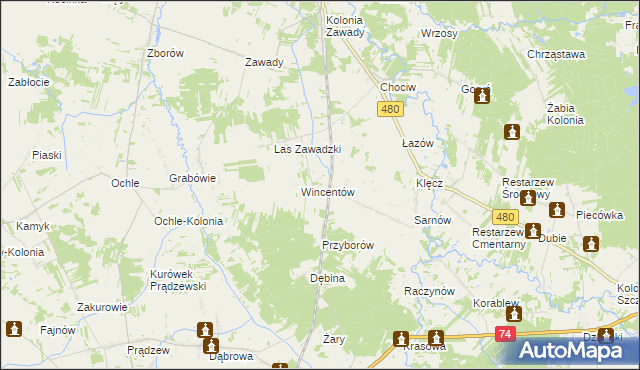 mapa Lucjanów gmina Widawa, Lucjanów gmina Widawa na mapie Targeo