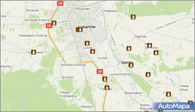 mapa Łucka, Łucka na mapie Targeo