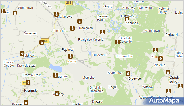 mapa Łuczywno, Łuczywno na mapie Targeo