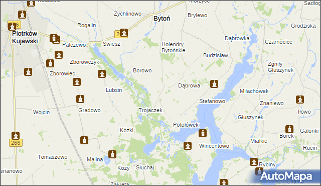 mapa Ludwikowo gmina Bytoń, Ludwikowo gmina Bytoń na mapie Targeo